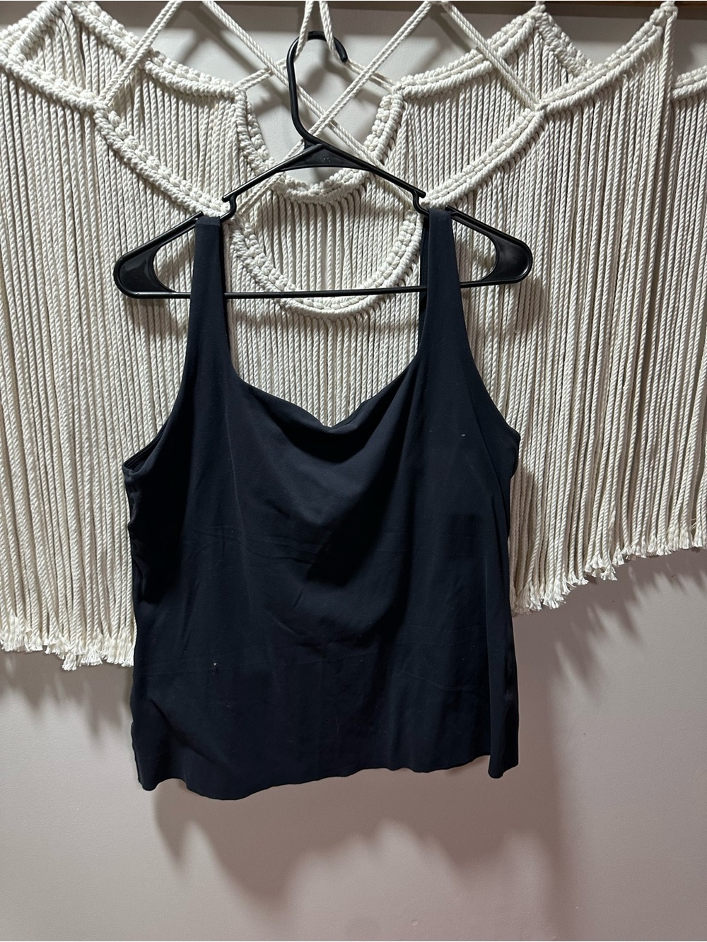 Nike Black Draped Cowl Neck Tank Top
